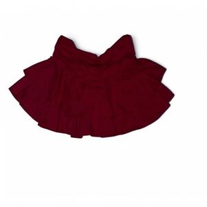 Hurley Red Ruffled Bubble Mini Skirt